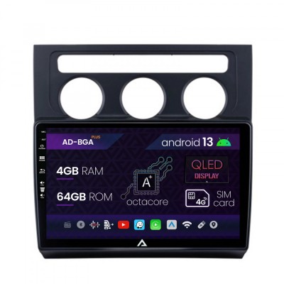 Navigatie Volkswagen Touran (2003-2010), Android 13, A-Octacore 4GB RAM + 64GB ROM, 10.1 INCH - AD-BGA10004+AD-BGRKIT053 foto