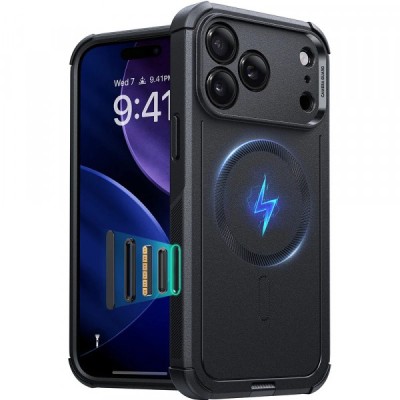 Husa MagSafe pentru Apple iPhone 17 Pro Max, ESR, Cyber, Neagra foto