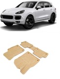 Cumpara ieftin Set Covorase cauciuc stil tavita BEJ Porsche Cayenne II 2010-2017