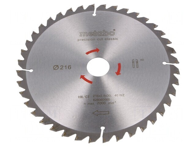 Disc ferăstrău circular 216mm 40 dinți