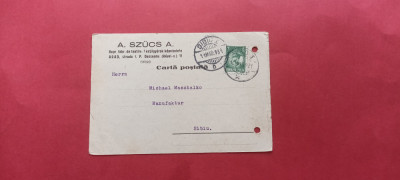 Arad Aradon Carte postala reclama Fabrica de textile A.SZUCS A. expediata Sibiu foto