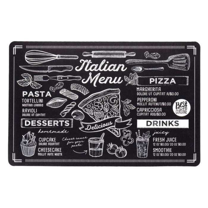 Suport Farfurii, Menou Italian, Plastic, Dimensiuni 43.5x28.5 cm