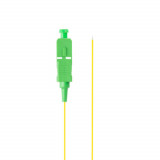 Adaptor retea fibra optica coada Pigtail cu conector SC APC, lungime 2m, Lanberg 43351, Easy Strip SM G657A1, galben