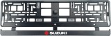 Cumpara ieftin Set 2 bucati, suport numar inmatriculare Carbon, Suzuki II, Autohelix MSA