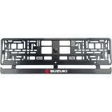 Set 2 bucati, suport numar inmatriculare Carbon, Suzuki II