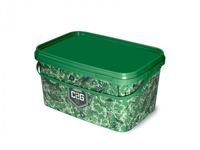 Delphin C2G Găleată pătrată cu capac/ Camouflage 5L