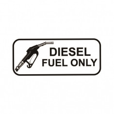 Abtibild &quot;DIESEL FUEL ONLY&quot; Cod: XS-03 Automotive TrustedCars