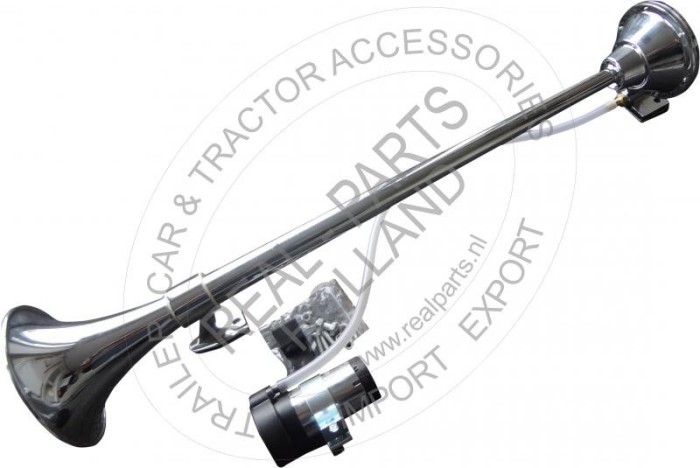 Claxon auto BestAutoVest 640mm 12V 200 Hz, cu compresor aer, tip goarna, crom Kft Auto Claxon auto BestAutoVest 640mm 12V 200 Hz, cu compresor aer, tip goarna, crom Kft Auto