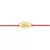 Bratara din aur galben de 14K model banut oval cu snur