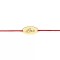 Bratara din aur galben de 14K model banut oval cu snur