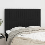 VidaXL Tăblii de pat, 4 buc, negru, 72x5x78/88 cm, textil