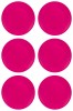 Set farfurii 6 piese pentru fructe, din plastic, fucsia, diametru 20 cm