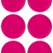 Set farfurii 6 piese pentru fructe, din plastic, fucsia, diametru 20 cm