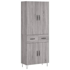 Dulap inalt, gri sonoma, 69,5x34x180 cm, lemn compozit