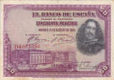 SPANIA 50 pesetas 1928 VF+!!!
