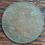 (M1921) MONEDA ITALIA - 2 CENTESIMI 1867, LIT.T, MONETARIA TORINO, MAI RARA, Europa
