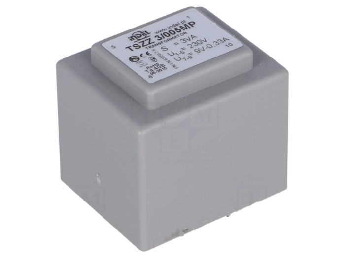 Transformator &icirc;ncapsulat 3VA 230V AC 9V