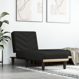 Gossi sezlong, negru, material textil