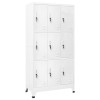 VidaXL Dulap vestiar cu 9 compartimente, oțel, 90 x 45 x 180 cm, gri 20157