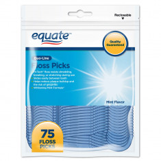 Set Ata Dentara, Equate, Duo-Line Floss Picks, Tip Scobitoare, Curatare Rapida, Cerata cu Alunecare