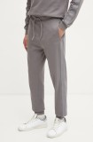 HUGO pantaloni lounge din bumbac culoarea gri, neted, 50520501