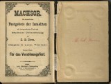 1584SPN Machsor, Die s&auml;mmtlichen Festgebete der Israeliten mit bestgeordnetem Texte und ... Vierter Theil, F&uuml;r das Vers&ouml;hnungsfest, 1900, Wien