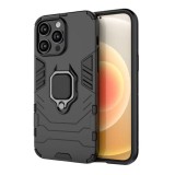 Husa antisoc armor compatibila apple iphone 15 pro, ring-h defender, inel rotativ 360 grade, magnet suport auto incorporat, tpu si pc, black