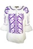Bluza tip ie dama RM 128, marime 3XL, alb/mov butterfly