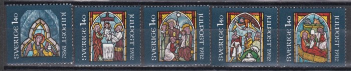 Suedia 1982 - Crăciun - Vitralii, MNH