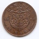 Romania 2 bani 1900 - Carol I, Bronz, 20 mm, KM-27