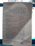 Umanitatea Anul I, Nr. 3-4, August-Septembrie 1920