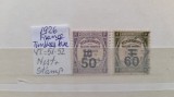 1926 France Timbre taxa YT=51-52 2val nestampilate sarn., Nestampilat