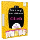 Scrie si sterge! pentru clasa pregatitoare - Citirea. 32 fise de lucru refolosibile