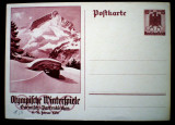 P.377 CARTE POSTALA GERMANIA POSTKARTE OLYMPISCHE WINTERSPIELE 1936, Necirculata, Printata