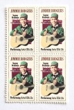 4 timbre Statele Unite bloc de 4 val. MNH 1978 Jimmie Rodgers muzica_ Scott 1755, SUA, Muzica, Nestampilat