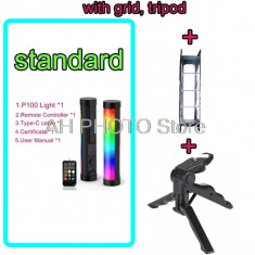 Telecomandă LCEO P100 RGB LED Fill Video Stick Tube cu magnetică pentru Vlog