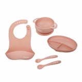 Cumpara ieftin Set diversificare 5 piese silicon, roz