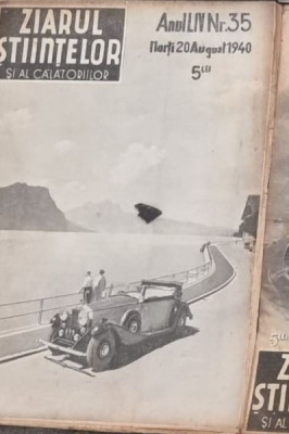 Ziarul Stiintelor si al Calatoriilor - Anul LIV Nr 35, 1940 foto