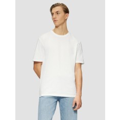 Tricou cu maneca scurta, barbati, la baza gatului, croiala Regular Fit, Alb, S