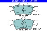 ATE 13.0470-7259.2 ATE Ceramic set placute frana,frana disc