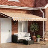 vidaXL Cort electric retractabil Albastru, Portocaliu, Alb 4 &times; 3 m 3419978