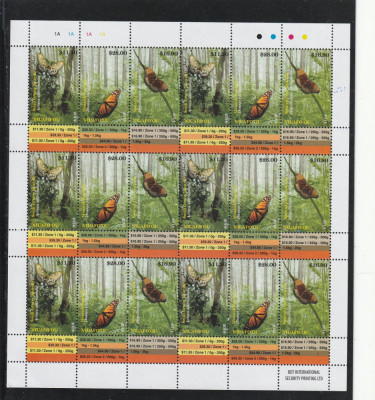 Niuafo&amp;#039;ou 2014-Fauna,Insecte,Fluturi,Coala 6 serii,dantelate,MNH,Mi.554-556KB foto