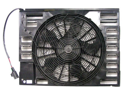 GMV radiator electroventilator BMW Seria 7 E65/E66, 01.2003-11.2006, 760 i, Li, LiS, motor 6.0 1 V12, benzina, cutie automata, cu AC, 330 W; 400 mm; foto