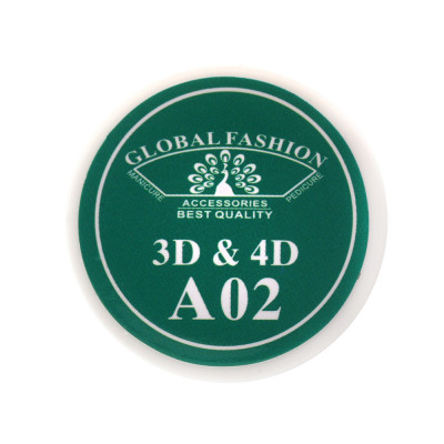 Gel UV 4D plastilina, gel plastart, Global Fashion, A02, 7g, verde foto