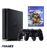 Consola Sony Playstation 4 Slim Ps4 500gb + Doua Controllere + Just Cause 3 PlayStation 4, Second-Hand