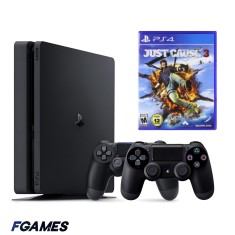 Consola Sony Playstation 4 Slim Ps4 500gb + Doua Controllere + Just Cause 3 PlayStation 4, Second-Hand