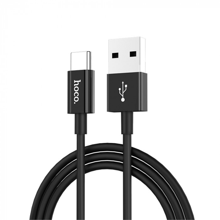 HOCO - Cablu de date (X23 Skilled) - USB-A la USB Type-C, 15W, 3A, 1.0m - Negru