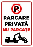 Indicator parcare privata nu parcati