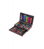 Set 123 de culori magice pentru pictura cu valiza din lemn, Oem