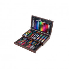Set 123 de culori magice pentru pictura cu valiza din lemn